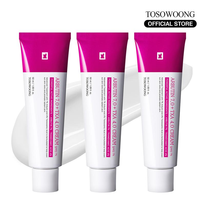 Arbutin 7% + Tranexamic Acid 4% Cream, 70,000ppm Arbutin, 40,000ppm TXA, Niacinamide, Glutathione, Dark Spots, Freckle, Blemishes, Pigmentation, Korean Skin Care, 50ml, 1.69 fl.oz.