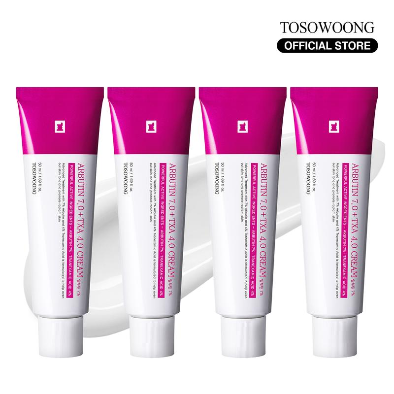 Arbutin 7% + Tranexamic Acid 4% Cream, 70,000ppm Arbutin, 40,000ppm TXA, Niacinamide, Glutathione, Dark Spots, Freckle, Blemishes, Pigmentation, Korean Skin Care, 50ml, 1.69 fl.oz.