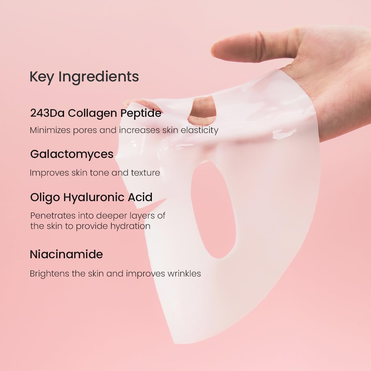 Bio-Collagen Real Deep Mask, Hydrating Overnight Hydrogel Mask, Pore Minimizing, Elasticity Improvement, Korean Skincare | 1.19oz(34g) x 4ea