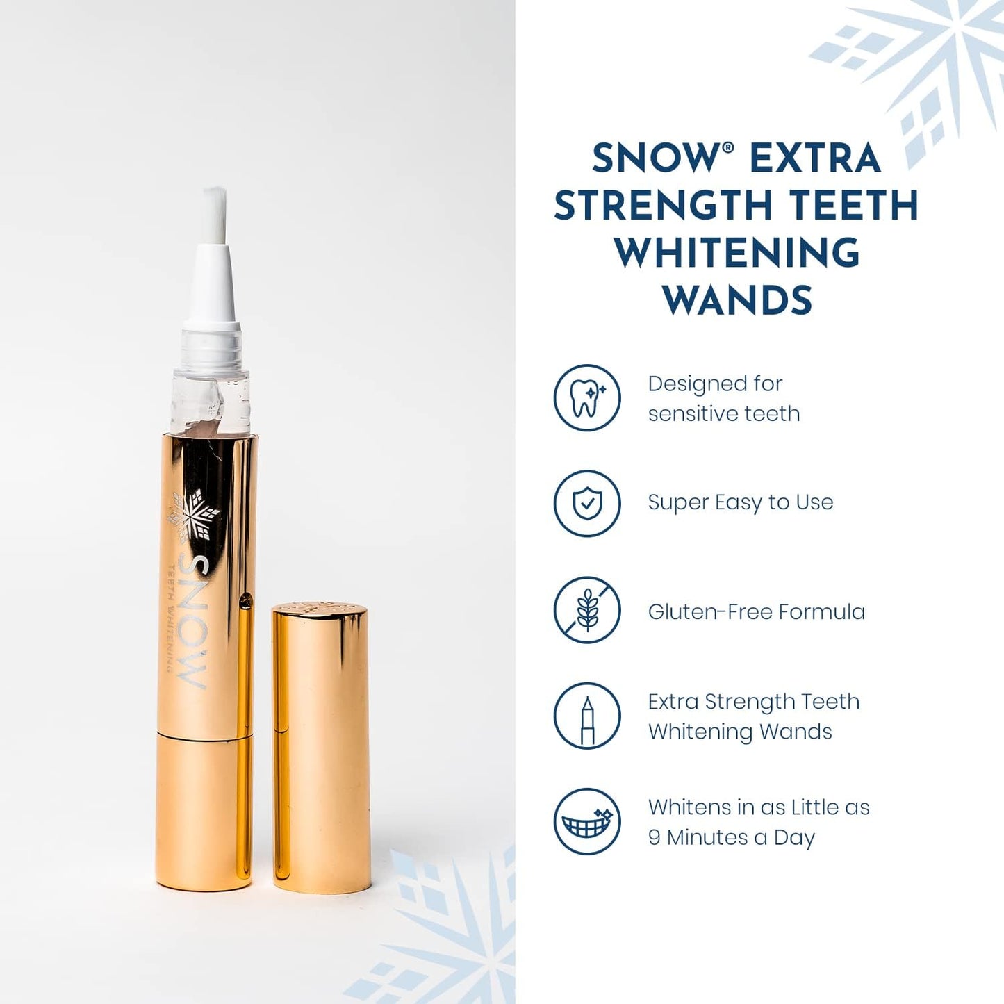 Snow Extra-Strength Teeth Whitening Pen, Enamel-Safe Tooth Whitening Pen for Sensitive Teeth, Teeth Whiteners for Oral Care, Stain Remover for Teeth That Visibly Whitens Tooth up to 8 Shades - 1 Pack