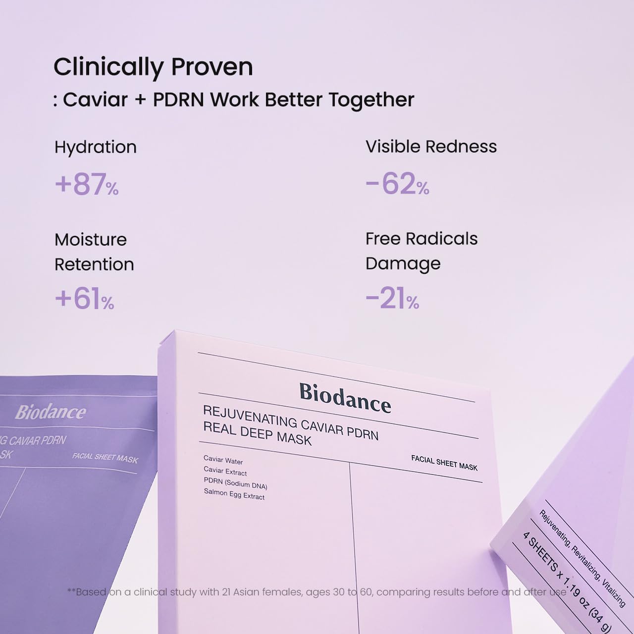 Bio-Collagen Real Deep Mask, Hydrating Overnight Hydrogel Mask, Pore Minimizing, Elasticity Improvement, Korean Skincare | 1.19oz(34g) x 4ea