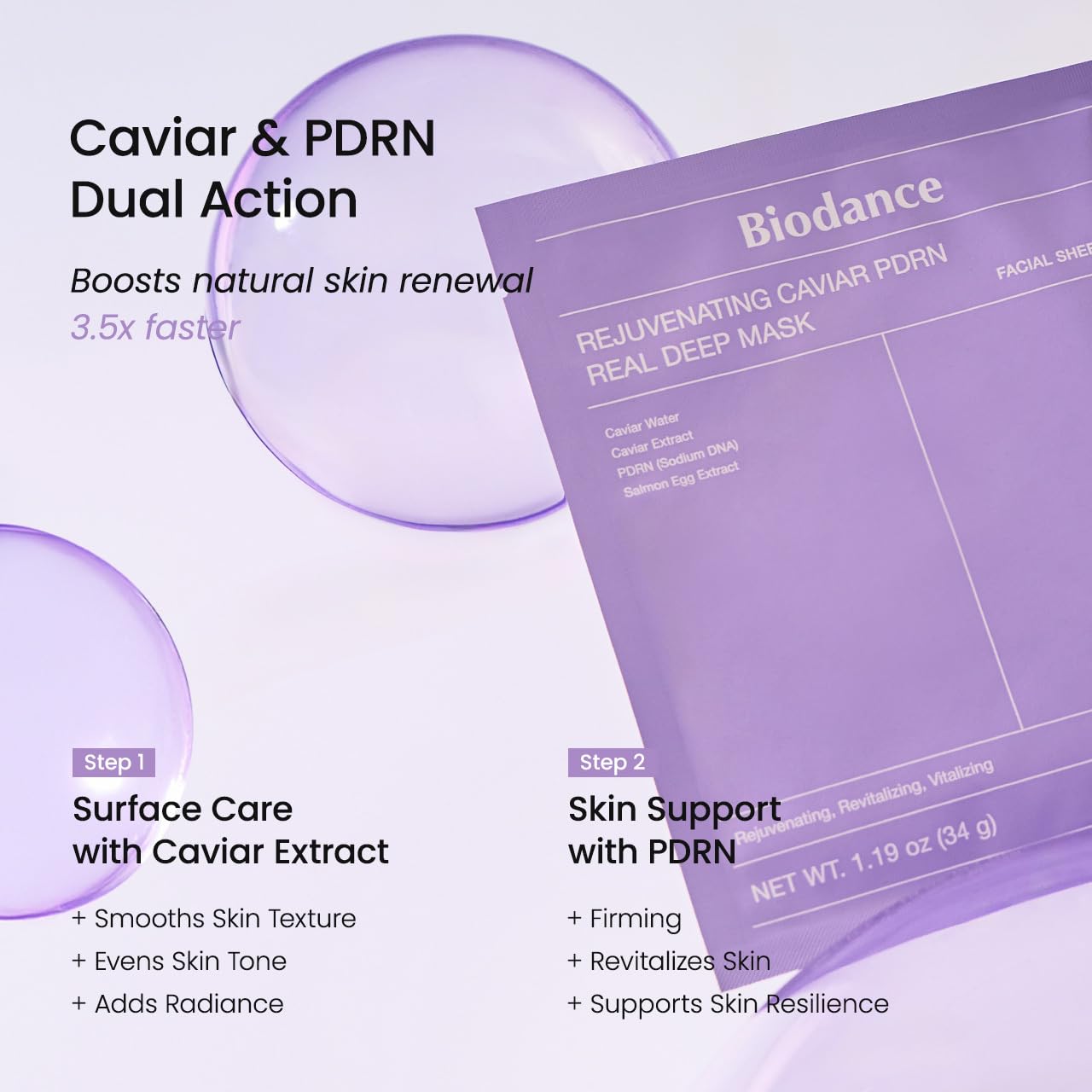 Bio-Collagen Real Deep Mask, Hydrating Overnight Hydrogel Mask, Pore Minimizing, Elasticity Improvement, Korean Skincare | 1.19oz(34g) x 4ea