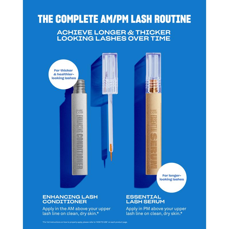 Essential Lash Serum, Longer Looking Eyelashes, Advanced Lash Enhancing Treatment with Biotin & Amino Acids for Natural Lashes & Lash Extensions, Vegan & Cruelty-Free