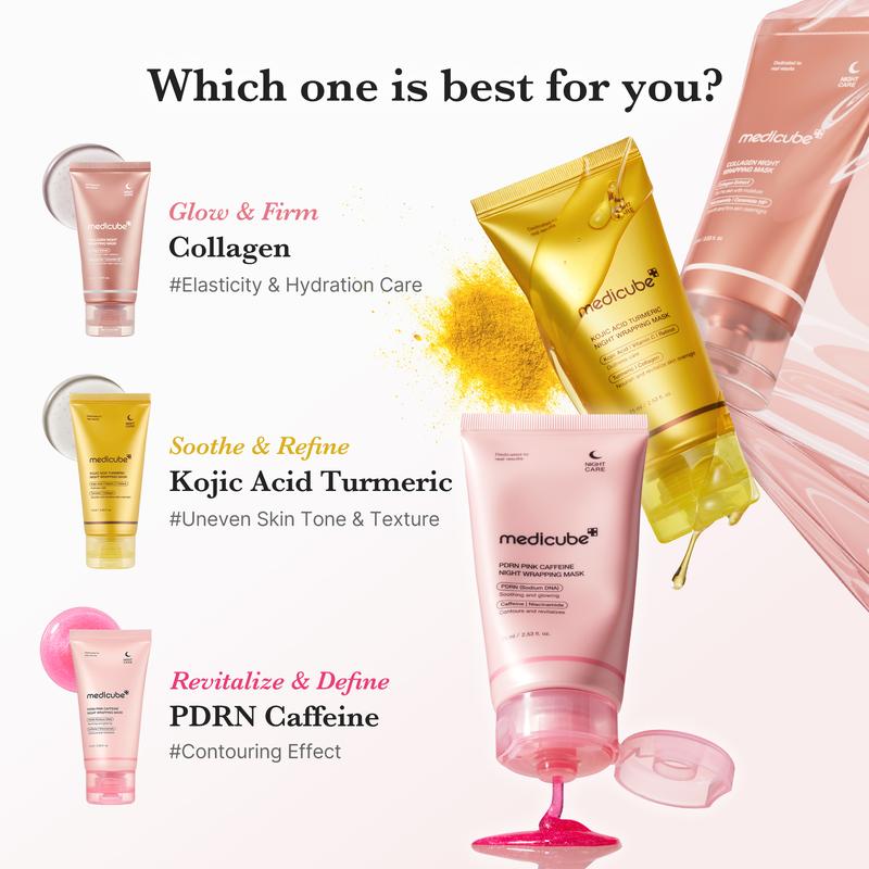 Collagen Night Wrapping Mask : SLEEP, SHED, AND GLOW! Skincare Skin Repair Comfort Pink