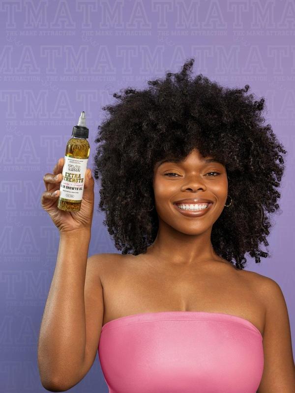 Extra Strength Rosemary & Fenugreek Hair Growth Oil 4oz - The Mane Attraction Herb Infused Growth Oil- Made For All Hair Types Nourishes Scalp Anti Dandruff