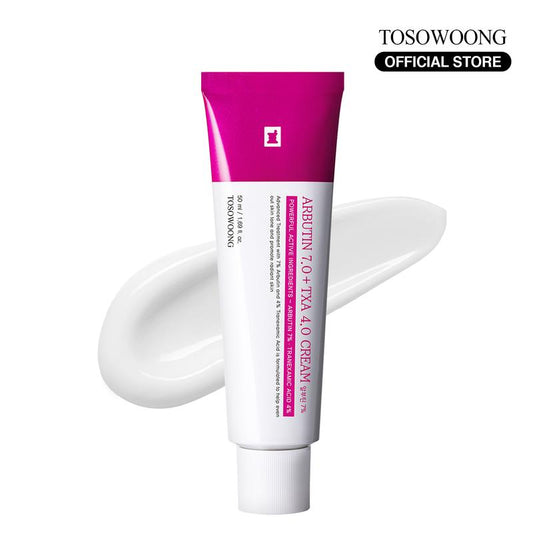 Arbutin 7% + Tranexamic Acid 4% Cream, 70,000ppm Arbutin, 40,000ppm TXA, Niacinamide, Glutathione, Dark Spots, Freckle, Blemishes, Pigmentation, Korean Skin Care, 50ml, 1.69 fl.oz.
