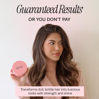 Glimmr 10-Minute Vitamin-Infusion Hair Mask for Hydrating and Moisturizing Hair - Conditioner with Bonding Protein, Castor Oil & Superfood Extracts