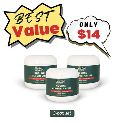 Perfect Summer Joint Relief Cream High Menthol Relief Cream - Soothes Knees, Lumbar Spine, Neck, Hands and Feet 4 oz; Contains Menthol, Camphor, Copper Tripeptide-01, Capsaicin, Clove Oil and Sunflower Seed Oil