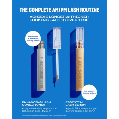 Essential Lash Serum, Longer Looking Eyelashes, Advanced Lash Enhancing Treatment with Biotin & Amino Acids for Natural Lashes & Lash Extensions, Vegan & Cruelty-Free