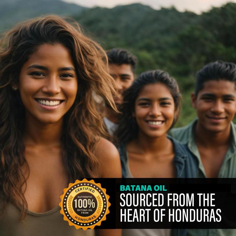 Hotana 100% Unrefined Batana Oil from Honduras – Fuller, Thicker Hair for Women & Men, Silky Conditioning, Frizz Control & Color Care Damaged Healthier