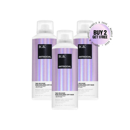 IGK ANTISOCIAL Dry Hair Mask | Bond-Building Treatment for Damaged Hair | Instant Softness & Shine | Prevents Breakage & Split Ends | Perfect for Hair Extensions
